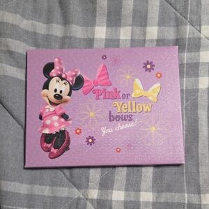 Minnie Mouse Pink and Yellow Canvas Art